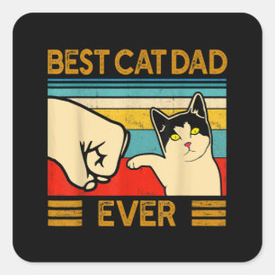 Beste kat vader ooit grappige kat papa vierkante sticker