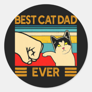 Beste kat vader ooit grappige kat papaap dag cadea ronde sticker
