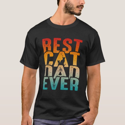 Beste kat vader ooit grappige kat vader kat liefhe t-shirt (Voorkant)