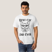 Beste kat vader ooit, grappige kat vader t-shirt (Voorkant volledig)