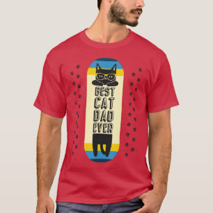 Beste kat vader ooit grappigheids raad brillen vad t-shirt
