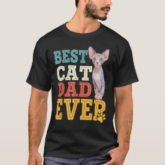 Beste kat vader ooit haarloze kat t-shirt