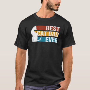 Beste kat vader ooit ik Vintage Retro Kitten T-shirt