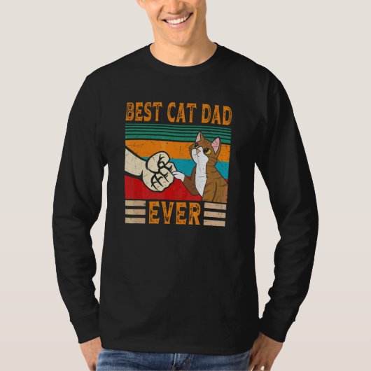 Beste kat vader ooit kat papa 4 t-shirt (Voorkant)