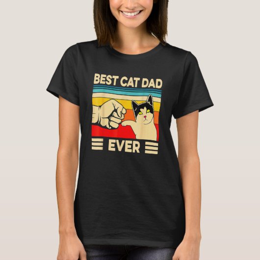 beste kat vader ooit kat papa vader dag 2 t-shirt (Voorkant)