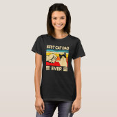 beste kat vader ooit kat papa vader dag 2 t-shirt (Voorkant volledig)