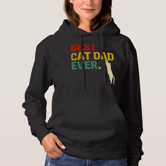 Beste kat vader ooit kat papa vaderdag hoodie (Voorkant)