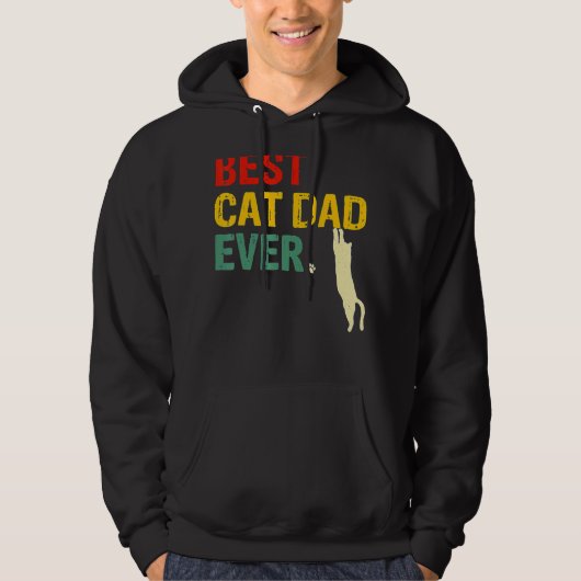 Beste kat vader ooit kat papa vaderdag hoodie (Voorkant)