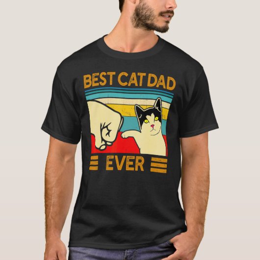 Beste kat vader ooit kat papa vaderdag t-shirt (Voorkant)