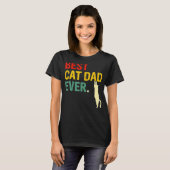 Beste kat vader ooit kat papa vaderdag t-shirt (Voorkant volledig)