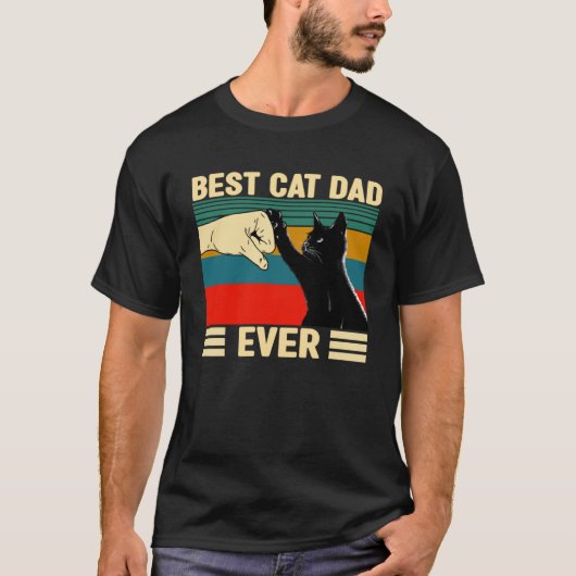  beste kat vader ooit kat papa vaderdag t-shirt (Voorkant)