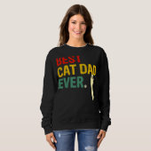Beste kat vader ooit kat papa vaderdag trui (Voorkant volledig)