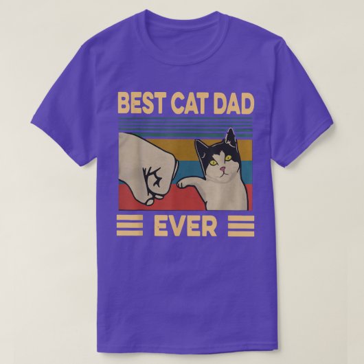 Beste kat vader ooit kat vader stijl C T-shirt (Design voorkant)