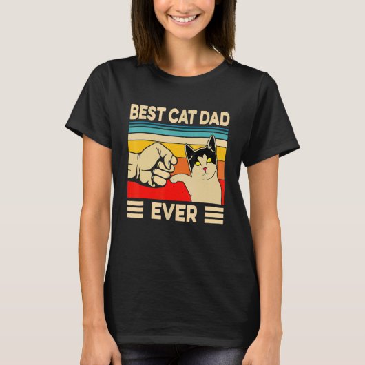 Beste kat vader ooit kat vader vader dag 1 t-shirt (Voorkant)