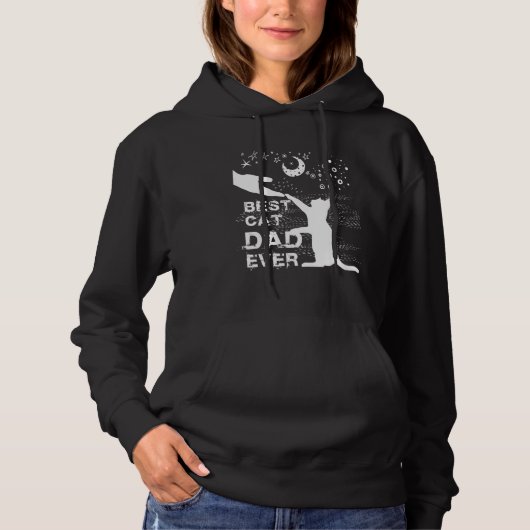 Beste kat vader ooit kat vader vader dag 2 hoodie (Voorkant)