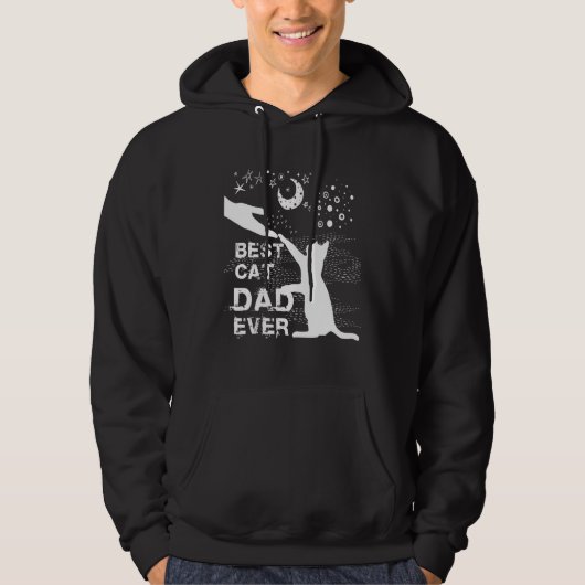 Beste kat vader ooit kat vader vader dag 2 hoodie (Voorkant)