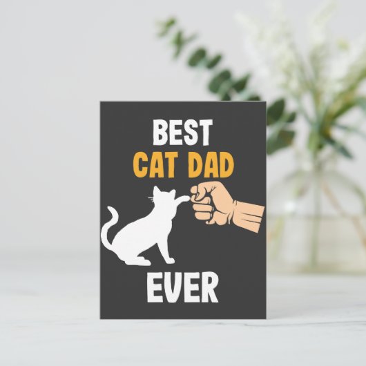 Beste kat vader ooit Kitten ouders Vader Briefkaart (Staand voorkant)
