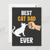 Beste kat vader ooit Kitten ouders Vader Briefkaart (Voorkant / Achterkant)