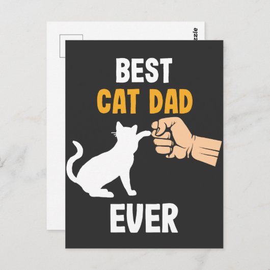 Beste kat vader ooit Kitten ouders Vader Briefkaart (Voorkant / Achterkant)