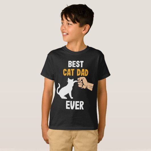 Beste kat vader ooit Kitten ouders Vader T-shirt (Voorkant volledig)