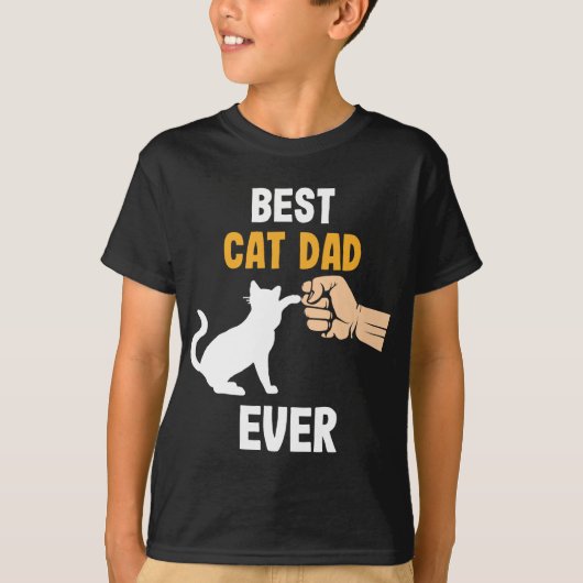 Beste kat vader ooit Kitten ouders Vader T-shirt (Voorkant)
