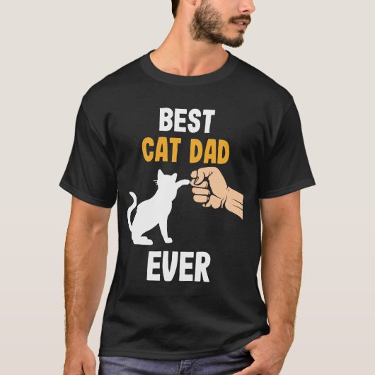 Beste kat vader ooit Kitten ouders Vader T-shirt (Voorkant)