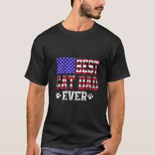 Beste kat vader ooit met Amerikaanse vlag Geweldig T-shirt
