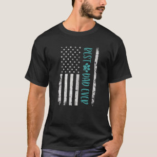 Beste kat vader ooit met Amerikaanse vlag Geweldig T-shirt