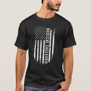Beste kat vader ooit met Amerikaanse vlag papa T-shirt