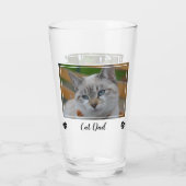 Beste kat vader ooit - pap Birthday Foto Cute Pap Glas (Achterkant)