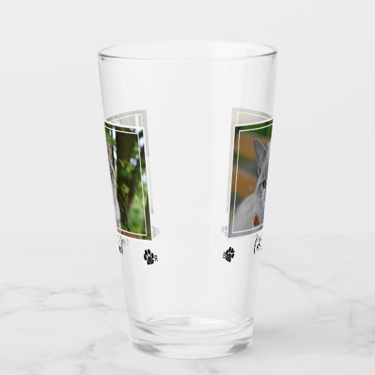 Beste kat vader ooit - pap Birthday Foto Cute Pap Glas (Links)