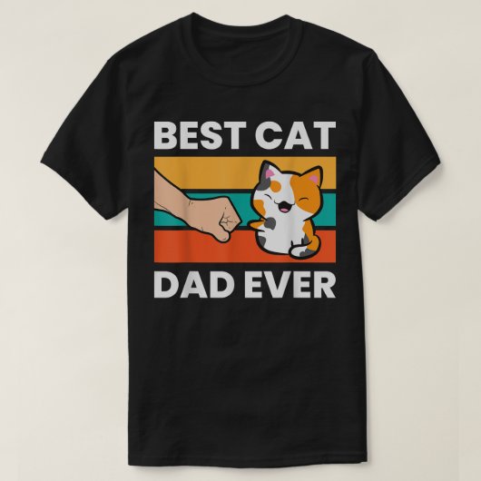 Beste kat vader ooit Papa Calico T-shirt (Design voorkant)