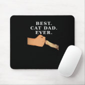 Beste kat vader ooit. Paw Fist Bump T-shirt Muismat (Met muis)