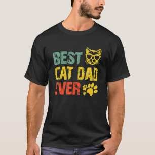 Beste kat vader ooit  Retro Funny Cat Fathers T-shirt