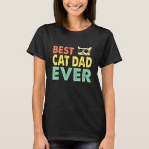 beste kat vader ooit retro kat papa kat t-shirt