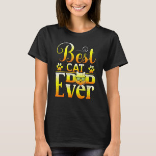 Beste kat vader ooit retro kat papa kat vader dage t-shirt