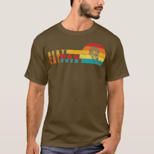 Beste kat vader ooit Retro Papa Birthday Fath T-shirt