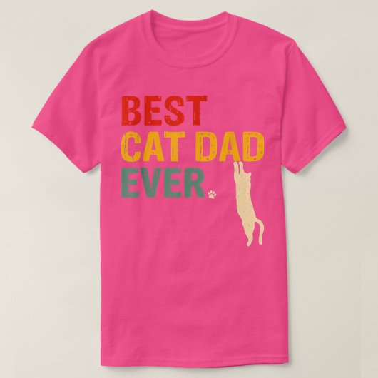 Beste kat vader ooit T grappny Cat papa Pater Dag T-shirt (Design voorkant)