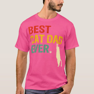 Beste kat vader ooit T grappny Cat papa Pater Dag T-shirt