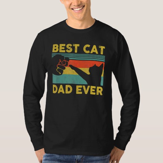 Beste kat vader ooit T-kat papa Dag 3 T-shirt (Voorkant)