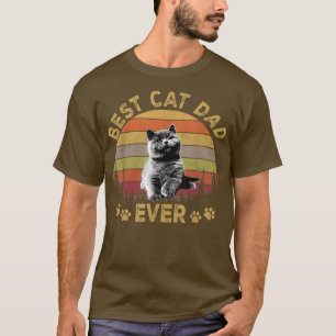Beste kat vader ooit T-Shirt Funny Cat Father D