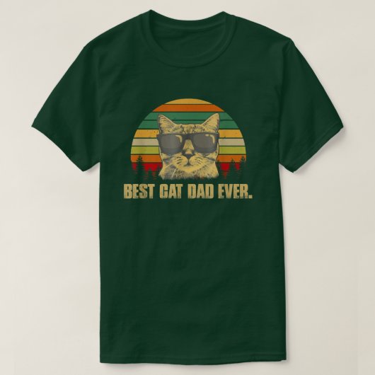 Beste kat vader ooit t-shirt Funny Cat Father Day (Design voorkant)