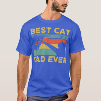 Beste kat vader ooit T-shirt Funny Cat Vaderdag