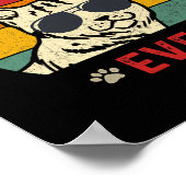 Beste kat vader ooit T-shirt Funny Cat Vaderdag Poster (Hoek)