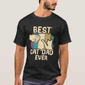 Beste kat vader ooit  vaderdag t-shirt (Voorkant)