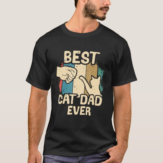 Beste kat vader ooit  vaderdag t-shirt (Voorkant)