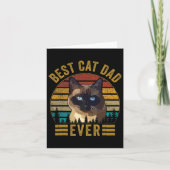  beste kat vader ooit vaders dag siamese kat kaart (Voorkant)
