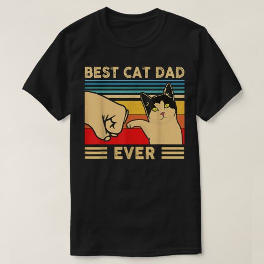  beste kat vader ooit vuist borrel papa Fath T-shirt (Design voorkant)