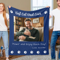 Beste Kat Vader Pootjes Blauwe Huisdier Foto