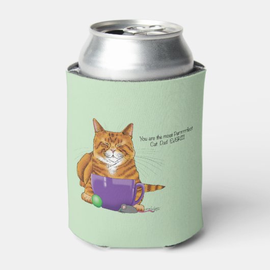 Beste kat vader Vaderdag Blikjeskoeler (Blikje Voorkant)